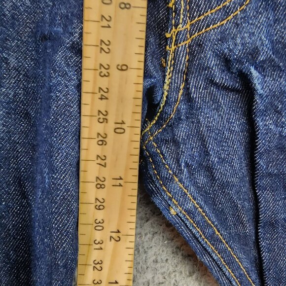 Levis Jeans Mens 30x32 501 Dark Wash Cotton Mid Rise Button Fly Classic Straight - Picture 7 of 13